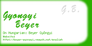 gyongyi beyer business card