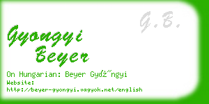 gyongyi beyer business card